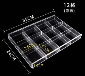 [Ready Stock] Acrylic Display Storage Box with Cover for accessories and display items