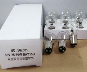 10ชิ้น/กล่อง BAY15D 1157 1156 48V 56V 60V 25W 10W 25/10W หลอดไฟเบรก36430-00400 56672-13130-71สำหรับ Stoplight Stop โคมไฟไฟเบรกสำหรับ Toyota TCM Toyota Tnichiyu Komatsu Shinko รถยกไฟฟ้า