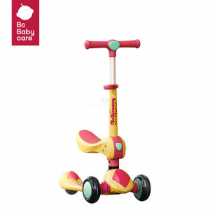 Fantasy T Mall Bc Babycare 2 in 1 folding scooter children kids scooter kids car toy car balance training 3-15 years old baby scooter kids car big children can sit and ride