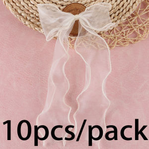 (10 Pcs/pack) 26.5*14.6cm Sweet Style Acetate Hair Clip Accessories Lace Girl Princess Bow Ribbon Party Festival Decoration