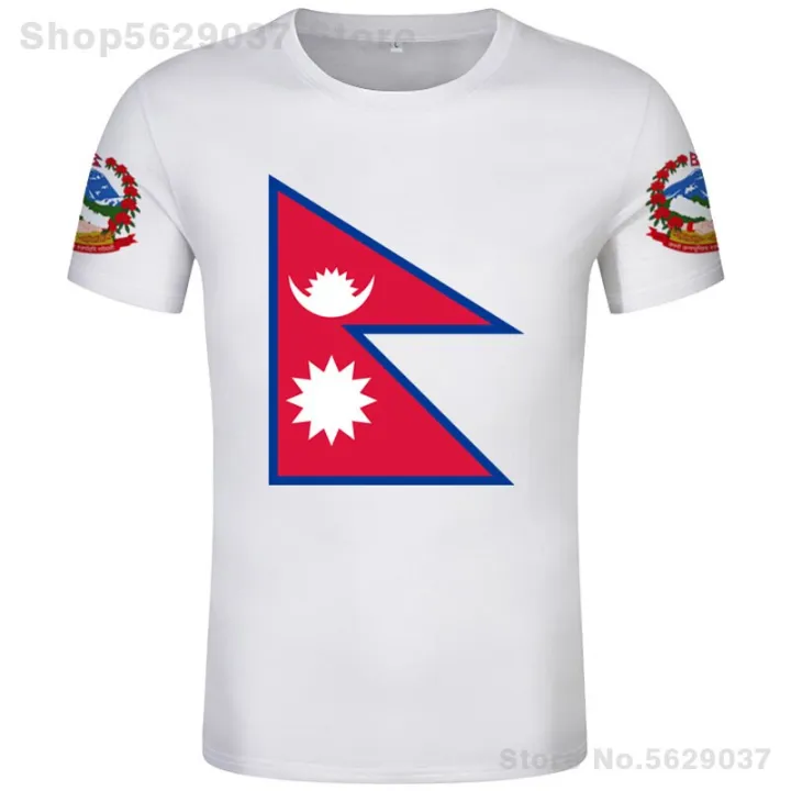 2023 NEW NEPAL t shirt logo free custom made name number npl t