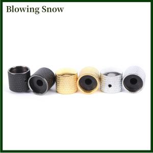 Blowing 4pcs โลหะไฟฟ้าเบสกีตาร์เสียงควบคุมลูกบิดโดมลูกบิด + ประแจ
