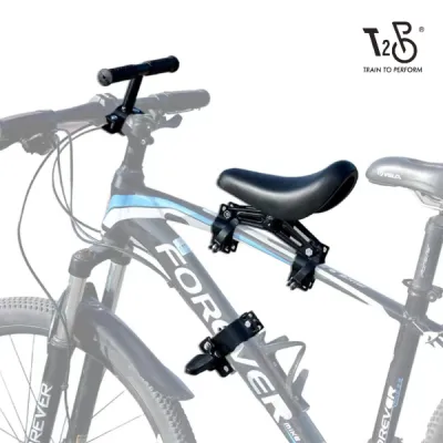 T2P Front Mounted Kids Bicycle Saddle with Handlebars | Mountain Bike Passenger Seat