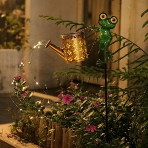 โคมไฟสนามหญ้าสวนกลางแจ้ง เครื่องประดับเหล็กกลวงพลังงานแสงอาทิตย์