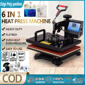 [✅24 Hours Ship+1 Year Warranty] 6 in1 Multifunction Heat Press Machine mini printer for T-Shirt / Mug / Plate / Capprinter for small business