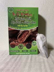 Trà gạo lứt xạ đen Bảo Khang gạo lứt xạ đen đậu đen hộp 20 gói nhúng giảm cân thanh lọc cơ thể đẹp da mát gan giảm mỡ máu
