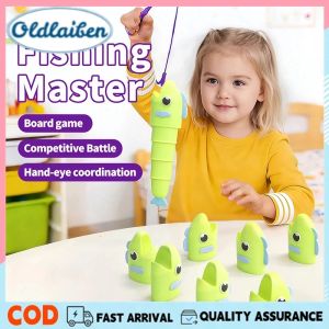 Oldlaiben Educational Toys Fishing Master Board Game Toys Fishing Table Battle Party Game Toys for Kids