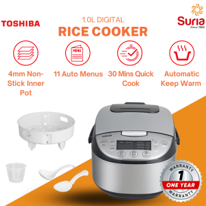 Toshiba Rice Cooker 1.0L/1.8L Non-Stick Honatsukama Pot Digital Rice Cooker (Low Sugar) RC-10DH1NMY RC-18DH1NMY RC-10DR1TMY(S) RC-18NMFIM RC-10IRPMY RC-18ISPMY