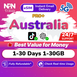 Australia eSIM Pro+ 1-30Days 500MB-20GB 5G/4G Data | Instant 24h Email Delivery | High Speed Travel Data SIM Card