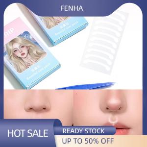 FENHA 30Pcs Nose Transparent Invisible Thin Nose Stickers With Tweezers Shrinking Nose Wing Patch For Cosplay Special Nose Shrink