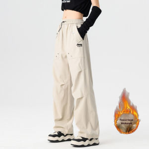 Jeep tinh thần không thấm nước và Windproof quần dài Phụ nữ mùa đông quần giữ ấm màu hồng (S-3XL)