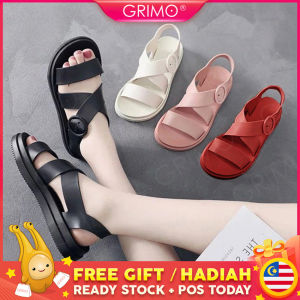 GRIMO Malaysia - Jade Jelly Sandal Kasut Slipper Flat Perempuan Shoe Wanita Women Wedges Ladies Dinner Gift Women Girl Lady Kasut Gaya Sport for Raya Murah Pretty Hadiah Gift Korea Japan NEW Travel Women Ladies Girls New August 2019 ks03396 Selipar