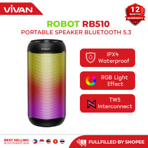 VIVAN I ROBOT RB510 Bluetooth Speaker RGB Lights Bass IPX4 Waterproof TWS Portable Speaker