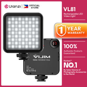 Ulanzi Vijim VL81 Rechargeable Mini LED Video Light with 3 Shoe Mount for Accessories USB Charging Port and 3200K-5500K Color Temperature
