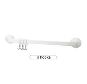 Strong Suction Cup Hook Rack – 6-Hook Corner Organizer No-Drill Bathroom & Kitchen