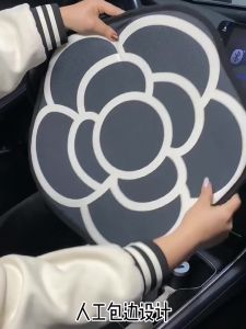 Bộ Gối Tựa ô Tô/Lót Ghế ô Tô Sang Trọng Hoa Trà Xinh Xắn Thoáng Khí Tản Nhiệt Mùa Hè Mát Lạnh