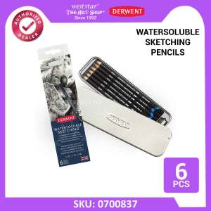 Derwent Sketching Pencils | Tin Of 6pcs (0700836) [Weststar The Art Shop]