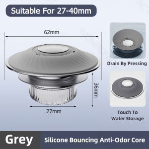 Silicone Press Type Basin Bounce Core Anti Clog Filter Sink Stopper Anti Odor Insect Proof Universal 27-40mm for Washbasin Face Basin