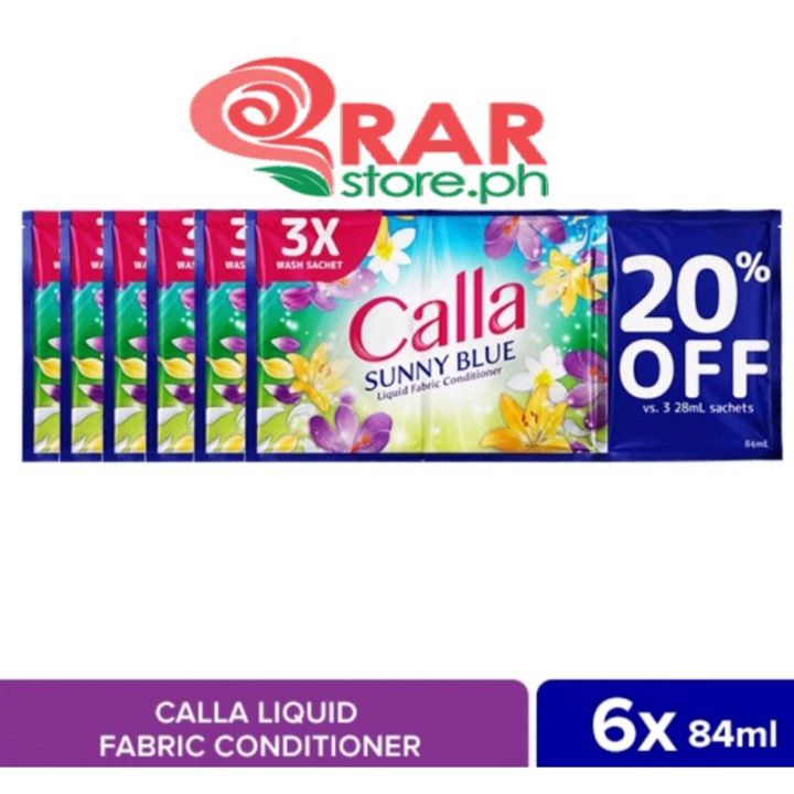 Calla Liquid Fabric Conditioner Sunny Blue 84 ml (6 pieces) | Lazada PH