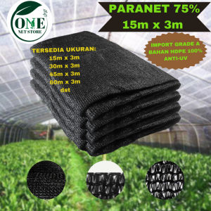 JARING PARANET 75 % 15M X 3M |  ANTI UV | KUALITAS IMPORT | GRADE A |