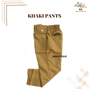 Khaki Garterized Pants School Uniform for Boys Elementary High School | BZ Boutique