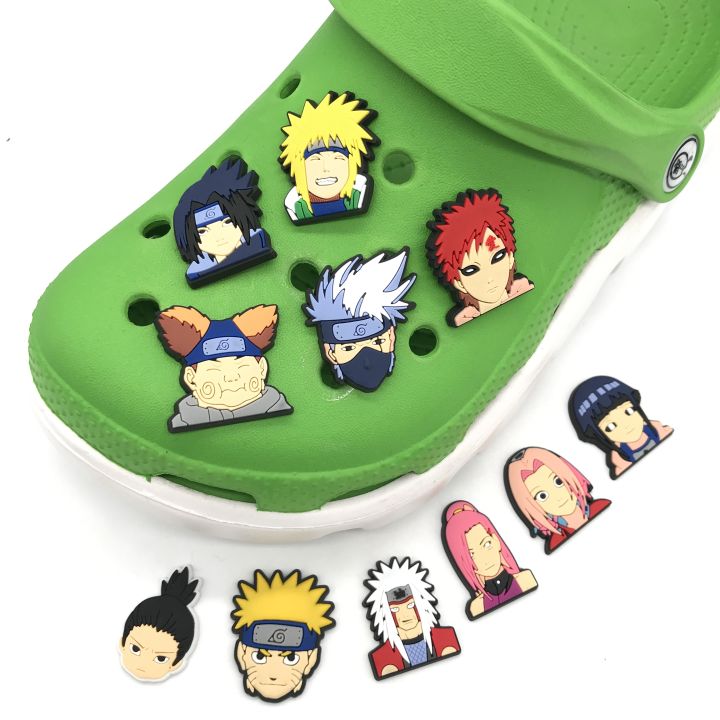 Naruto Design shoes accessories buckle Charms Bae Clogs Pins for shoes ...