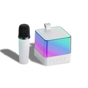 K18 Karaoke Speaker Bluetooth Wireless Music Speaker Mic Microphone KTV Nyanyi Sing Mini Karaoke Connect Phone LED Song