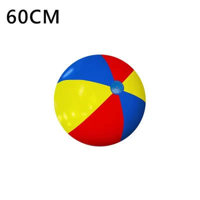 Giant Inflatable Beach Ball Large Three-color Thickened Pvc Water Volleyball Giant Inflatable Beach Ball 60cm/130cm For Sport Football Water Volleyball Outdoor Party Swimming pool Volleyball