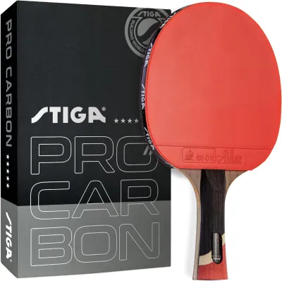 STIGA Pro Carbon Performance-Level Table Tennis Racket with Carbon Technology for Tournament Play