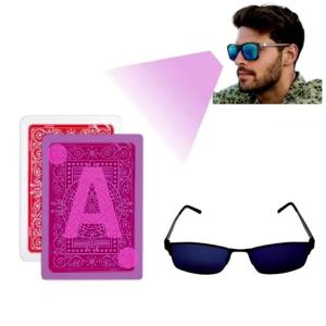 Poker cheating glasses for card tricks with symbols (glasses only)