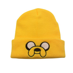 XL HQ Adventure Time Jake The Dog Knit Hat Autumn and Winter Outdoor Warm Woolen Cap Soft and Warm Hat Gift For Kids LX