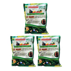 3 gói Nấm đối kháng TRICHODERMA BACILLUS - Khỏi lo Vàng Lá Thối Rễ Tuyến trùng - Cân bằng pH