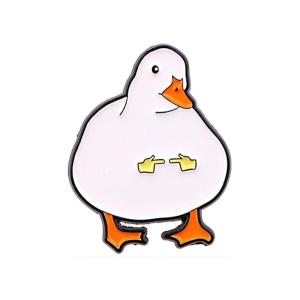 เข็มกลัดรูปเป็ดทำด้วยมือเข็มกลัดรูปสัตว์ที่ทันสมัยอุปกรณ์เสริมกระเป๋าเป้สะพายหลังของตกแต่งเสื้อผ้า