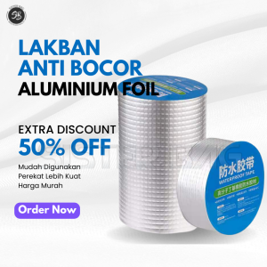 Lakban Waterproof Anti Bocor 1M 3M 5M Aluminium Foil Super Super Tape Butyl Tambal Atap