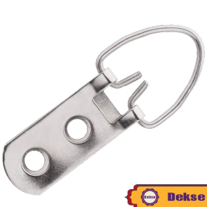 20pcs D-Ring Cantelan Pangait Kait Bracket Plat Gantung 2 Lubang Foto Photo Figura Dinding Frame Pigura