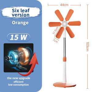 KJ electric fan with stand adjustable height portable stand fan 6 blade plastic shakeable head standfan
