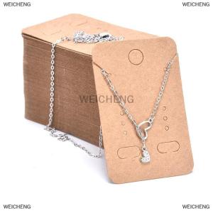 [COD] WEICHENG 100Pcs Earrings Necklace Holder Display Cards Jewelry Display Kraft Cards Label