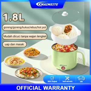 MAIMEITE Panci Listrik rice cooker Portable Serbaguna1.8L multifungsi stainless Panci Elektrik