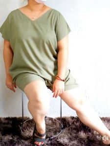 PLUS SIZE SABRINA CHALLIS TERNO SHORTS | UPTO 2XL