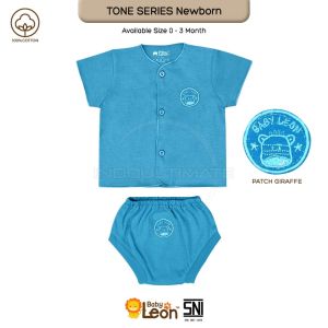 Setelan celana pop bayi laki laki perempuan baju tidur piyama bayi stelan newborn baby leon sni