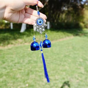 Blessed Evil Eye Wind Chime Wall Hanging Blue Eye Door Hanging Wind Bells Handcraft Protection Lucky Charm Off Negative Energy