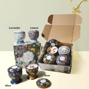 Aroma Scented Candle Soy Essential Oil Candle Natural Aromatherapy Fragrance with Dried Flowers