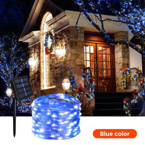 7M/12/22M/32M Outdoors Solar String of Lights 8 Modes Waterproof Christmas Tree Lights Solar Copper Wire Fairy Tale Lights for Christmas Decorations