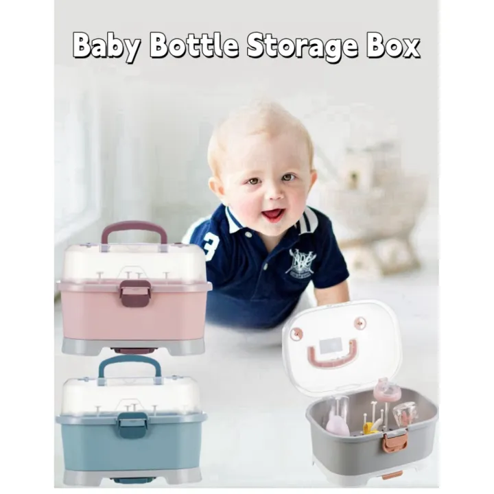Anakkidsg---Baby bottle storage box, portable storage box, bottle drain ...