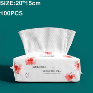 50pcs/100pcs Disposable Wash Face Towel Clean Face Towel Cotton Remove Makeup Facial Tissue
