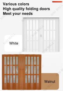 Folding door Folding sliding door Frosted acrylic Partition door With door lock Sliding door 6MM