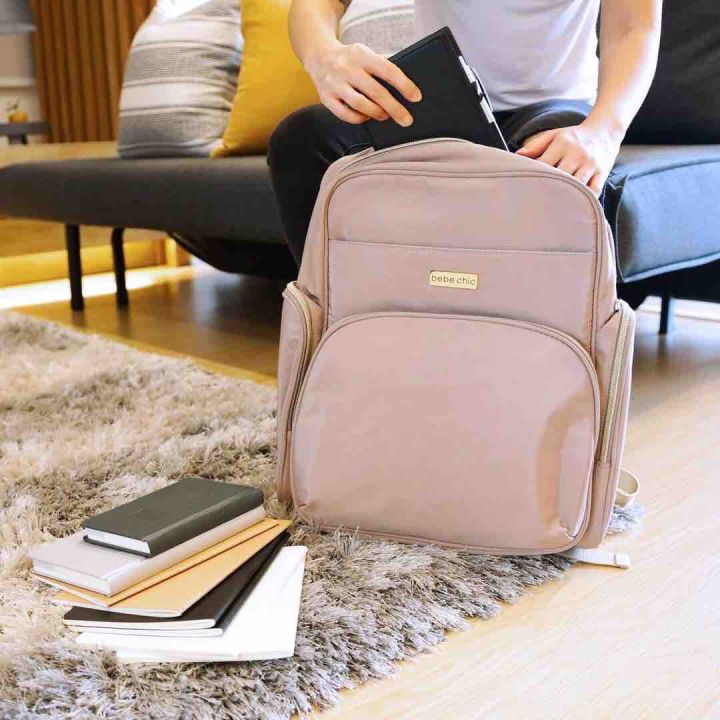 Bebe Chic Robyn Backpack Diaper Bag Light Brown Lazada PH