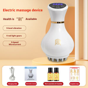 Electric Red-Light Massage Brush with Heat Vibration Multi-Area Care 9 Levels Intensity Red Light Heat Vibration Massage Ships Within 24 Hours Free Gift