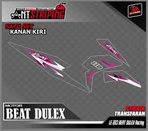 STRIPING SIMPLE HONDA BEAT NEW/STREET/DELUXE 2020 SEMIFULL TRANSPARAN TEMA FLAME API LE223