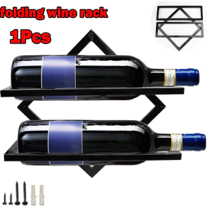 Wall Mount Wine Rack Set (Bottle Rack / Glass Holder / Combo) Metal Shelf for Home Bar